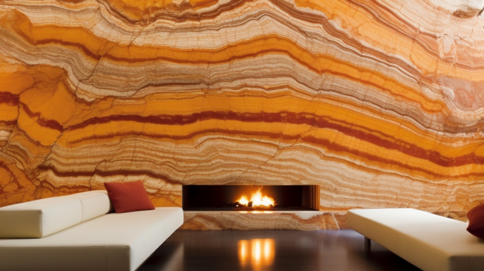 Камин из оникса Tiger (Тайгер)